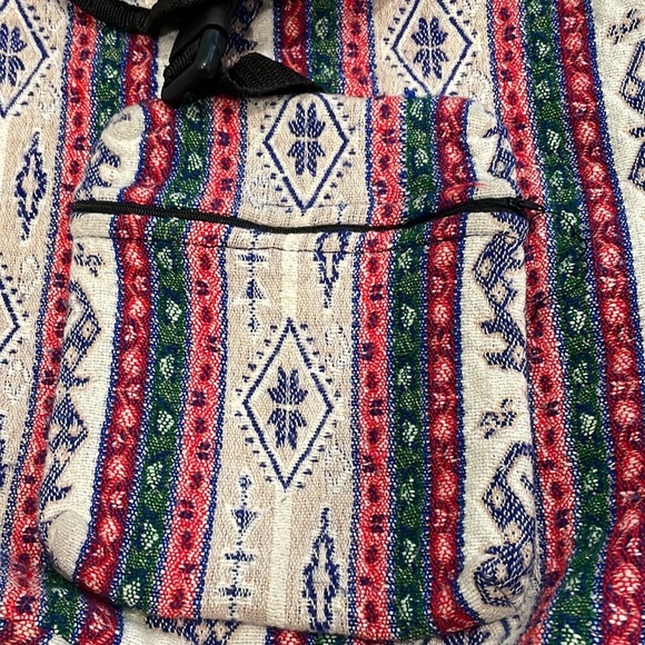 Woven tribal print backpack - Picture 2 of 7